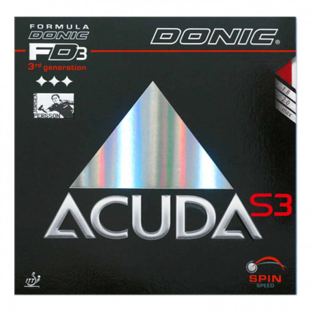 Накладка для настольного тенниса Donic Acuda S3, Black, 2.0