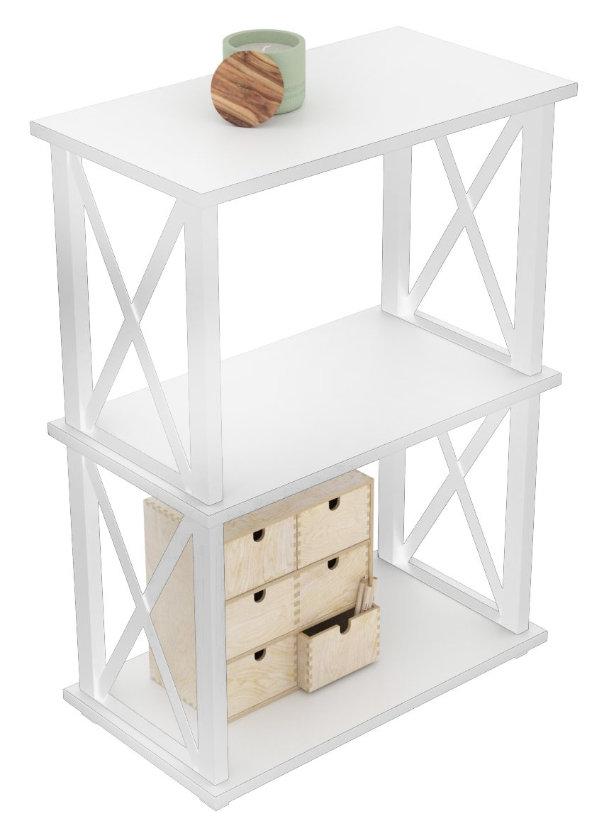 

Стеллаж Make Mebel Лофт-3, 50х30х77 Белый, Лофт