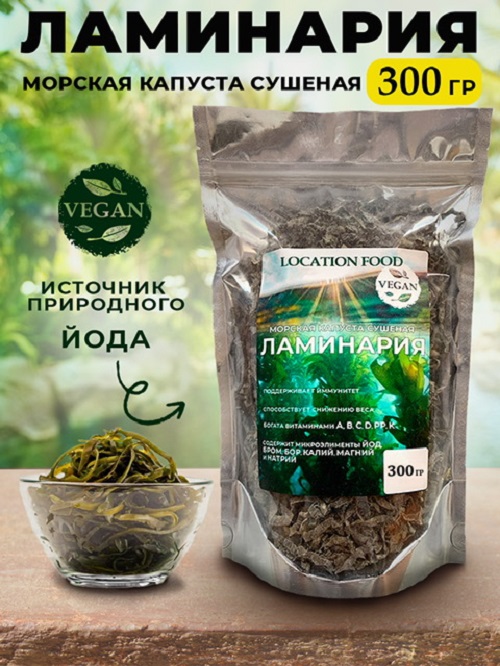 Морская капуста Location Food Ламинария резанная, 300 г