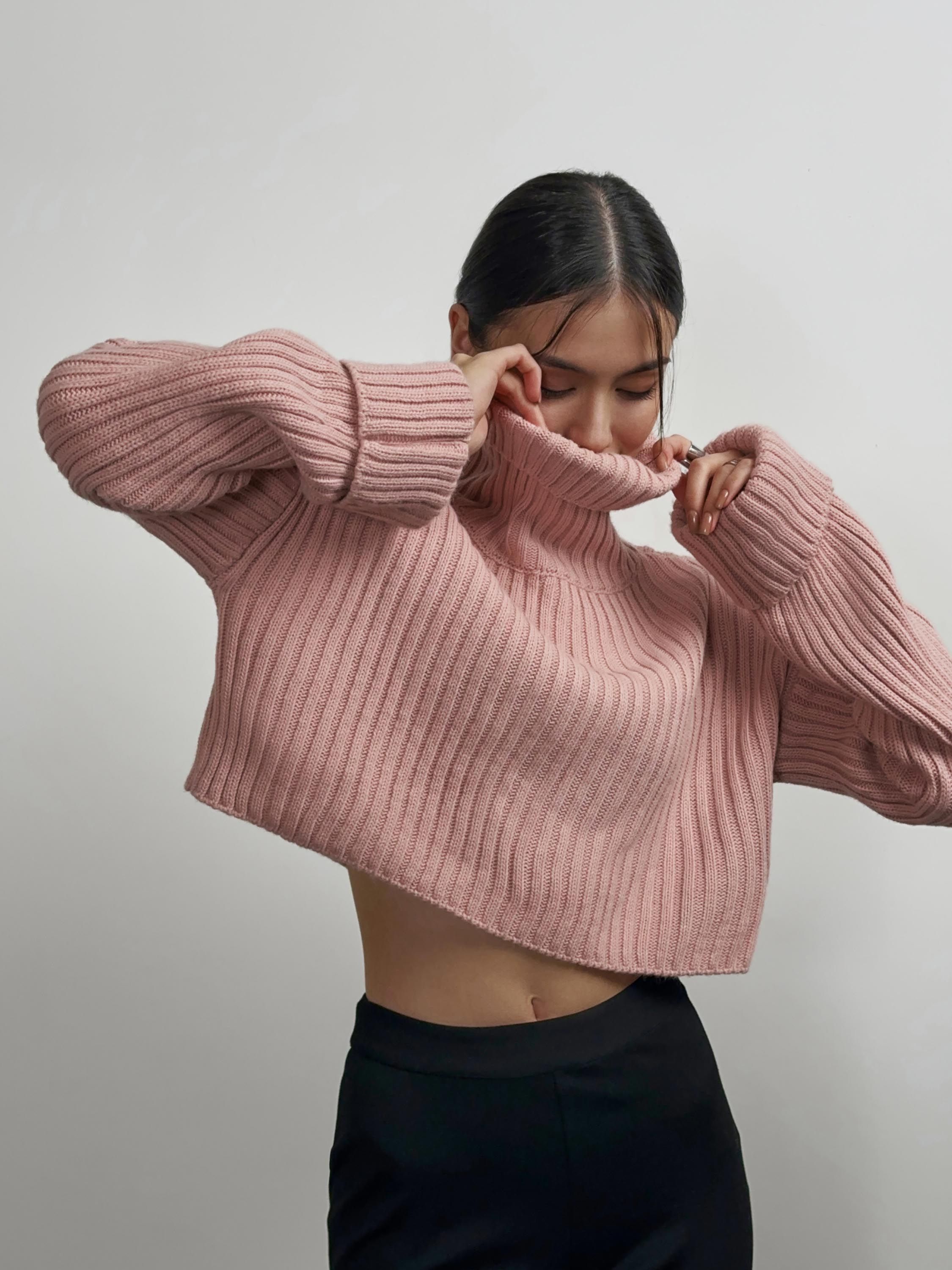 

Свитер женский Feelz Crop Neck розовый, Crop Neck