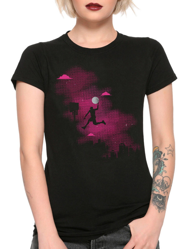 фото Футболка женская dream shirts ночной баскетбол черная 2xl