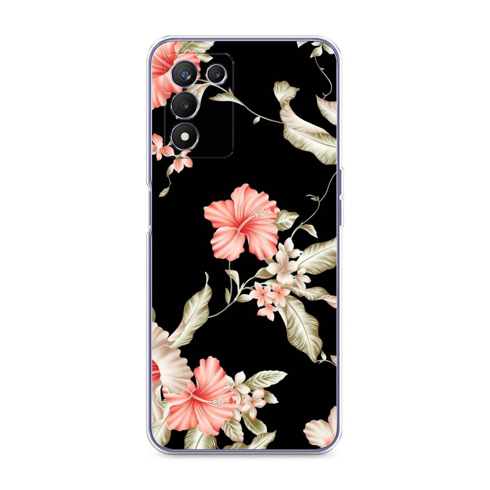 

Чехол Awog на Realme Q3s "Цветы на черном", Разноцветный, 257950-8