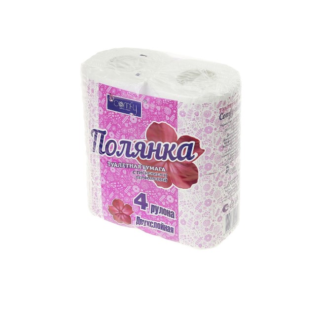 

Бумага туалетная Comfy Полянка двухслойная, 12 рулонов