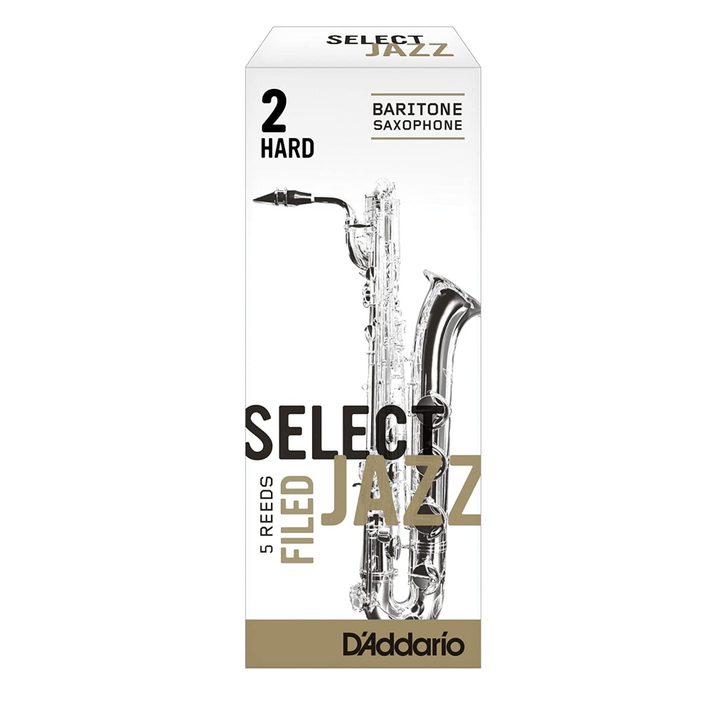 Select Jazz Filed Трости для саксофона баритон, размер 2, жесткие (Hard), 5шт, Rico RSF05B