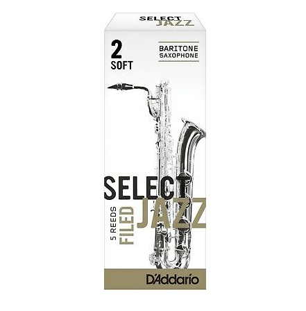 фото Select jazz filed трости для саксофона баритон, размер 2, мягкие (soft), 5шт, rico rsf05bs d'addario woodwinds rico