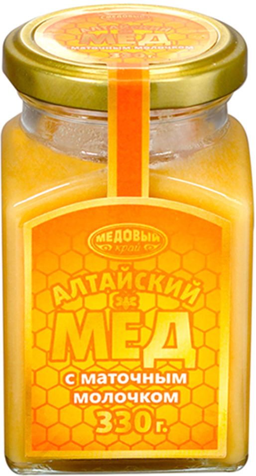 Мед Медовый край Алтайский с маточным молочком 330г