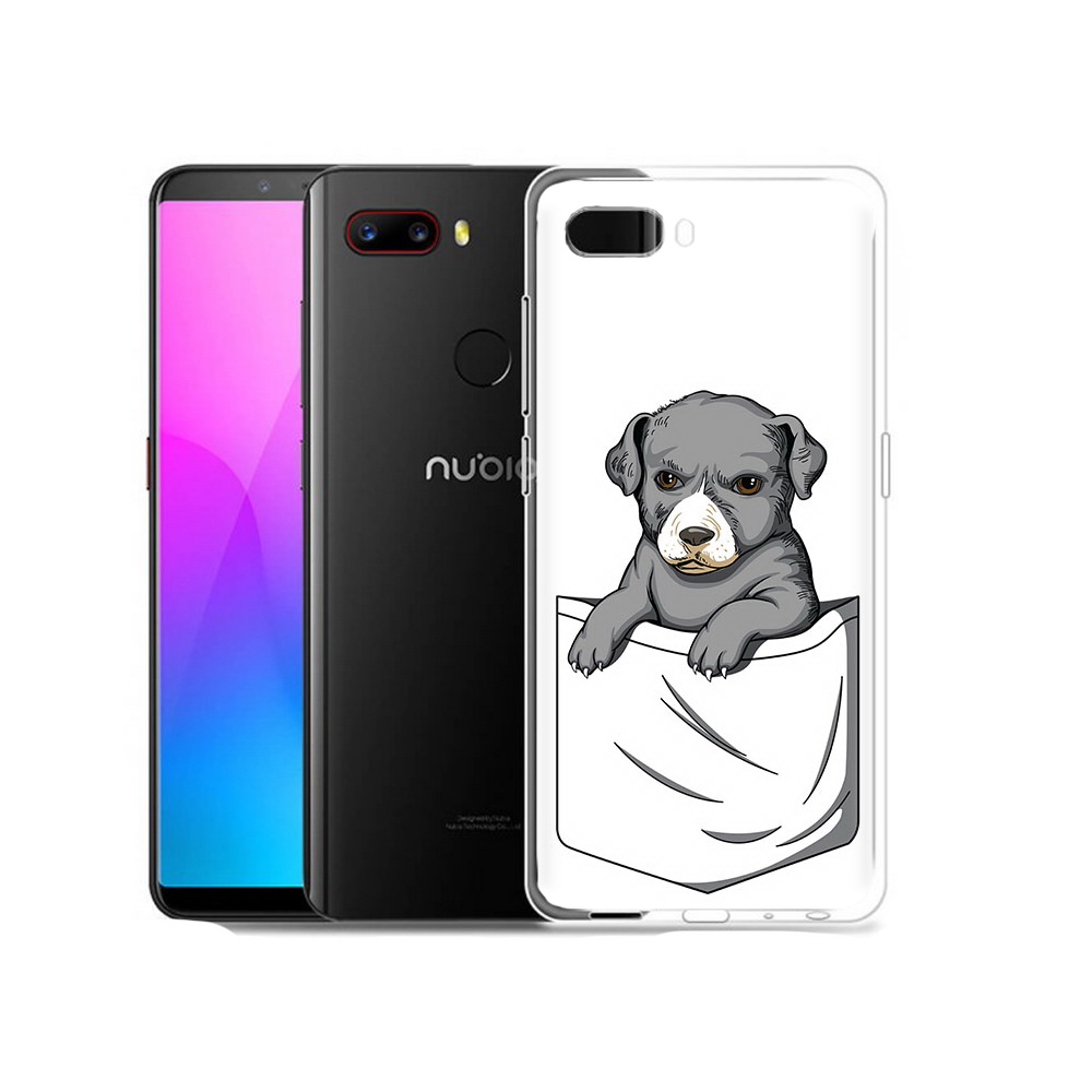 

Чехол MyPads Tocco для ZTE Nubia Z18 собачка в кармане (PT115657.463.611), Прозрачный, Tocco