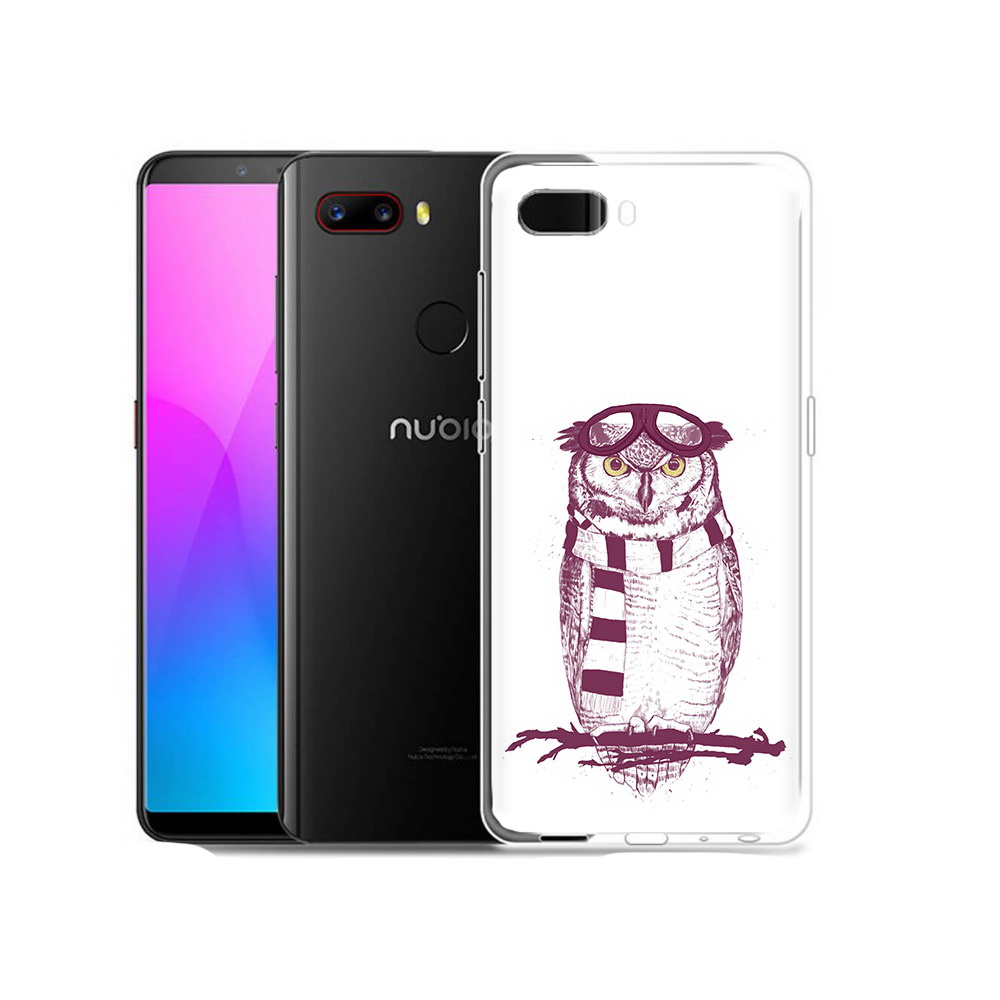 

Чехол MyPads Tocco для ZTE Nubia Z18 сова-летчик (PT115657.463.612), Прозрачный, Tocco