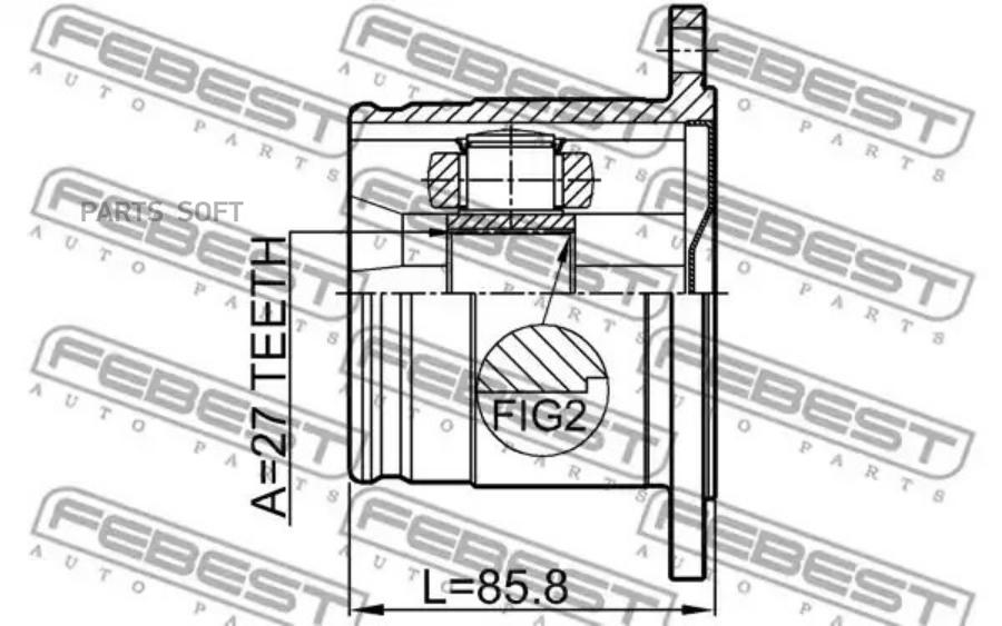 

FEBEST ШРУС ВНУТРЕННИЙ ЗАДНИЙ 27X113.9