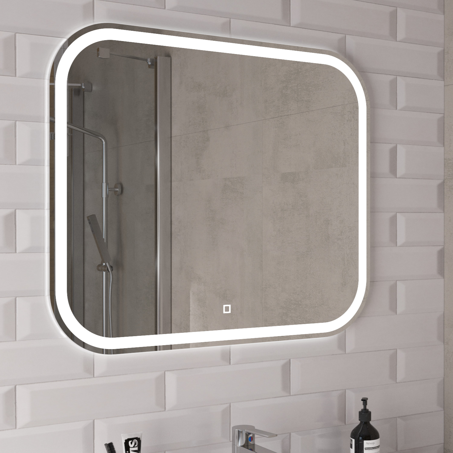фото Зеркало для ванной sanstar varna 60