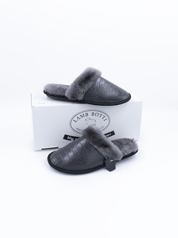 

Тапочки мужские LAMB BOTTI L106К серые 46 RU, Серый, L106К