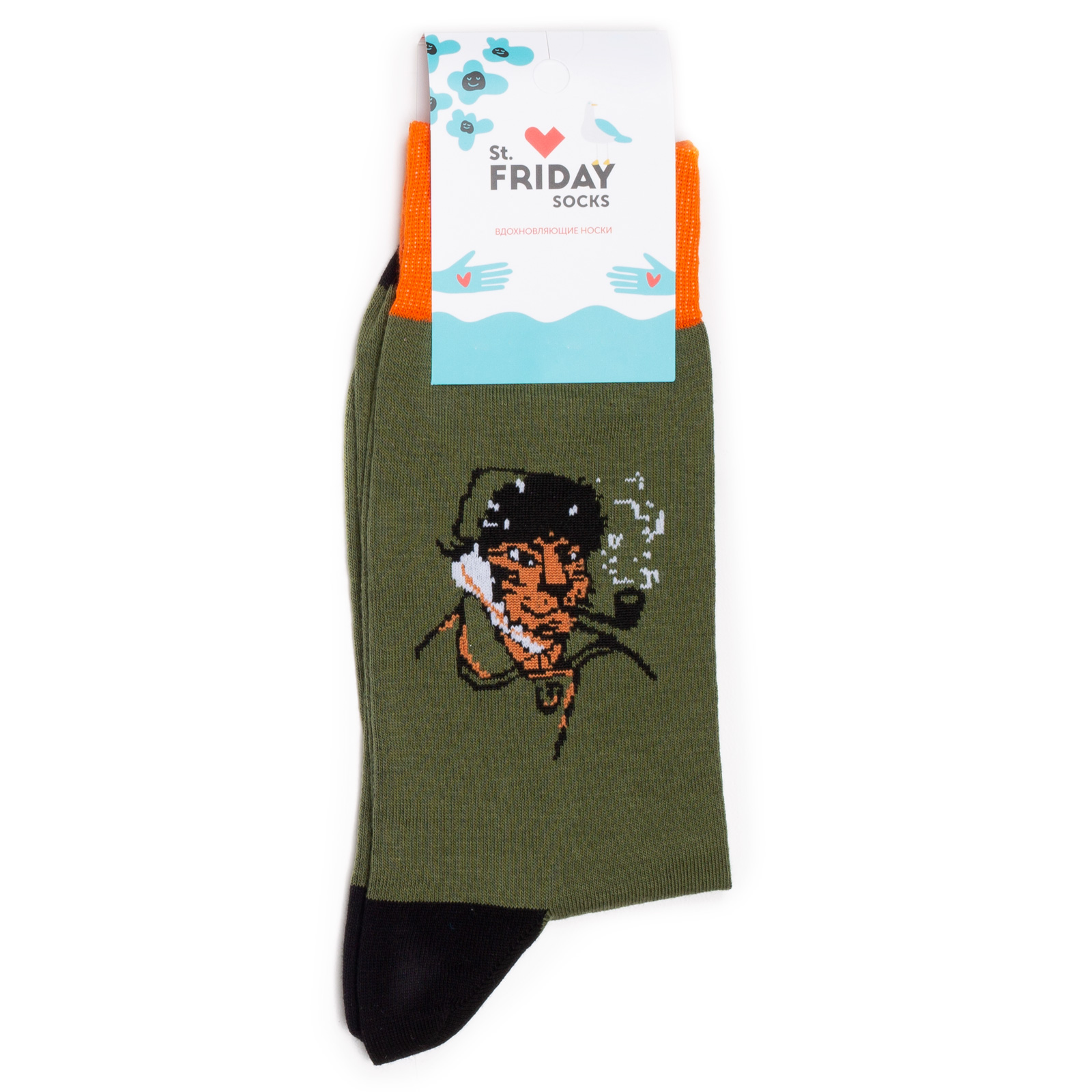 

Носки St.Friday Socks VanGog Tiger зеленые 34-37, VanGog Tiger