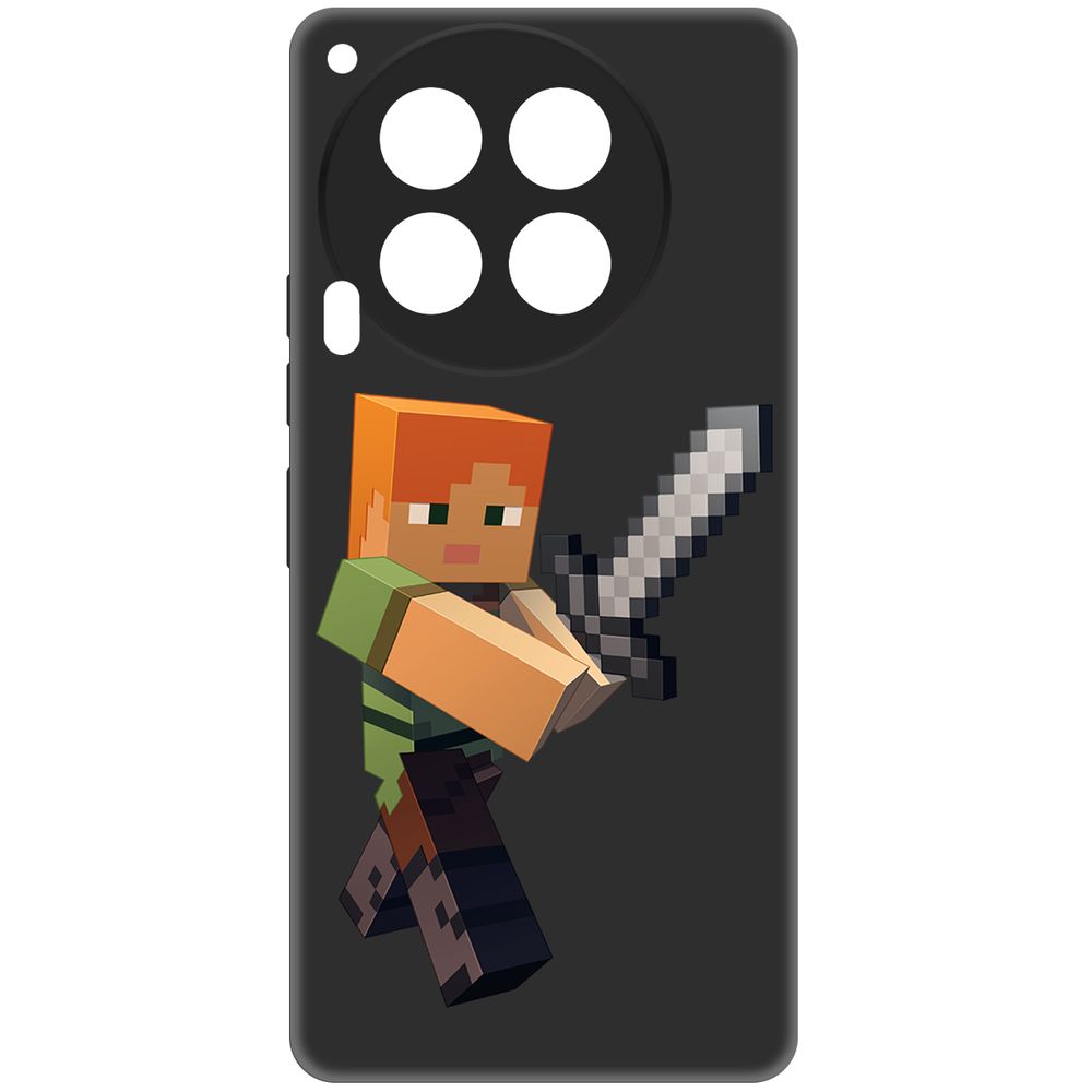 

Чехол-накладка Krutoff Soft Case Minecraft-Алекс для TECNO Camon 30 5G черный