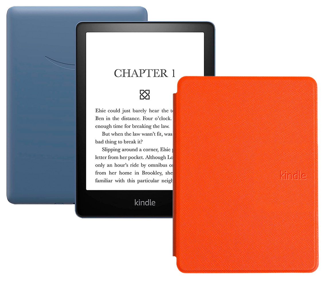 

Электронная книга Amazon Kindle PaperWhite 2021 16Gb Special Offer Denim с чехлом Orange, Оранжевый;синий, Kindle PaperWhite 2021 16Gb SO Denim с обложкой