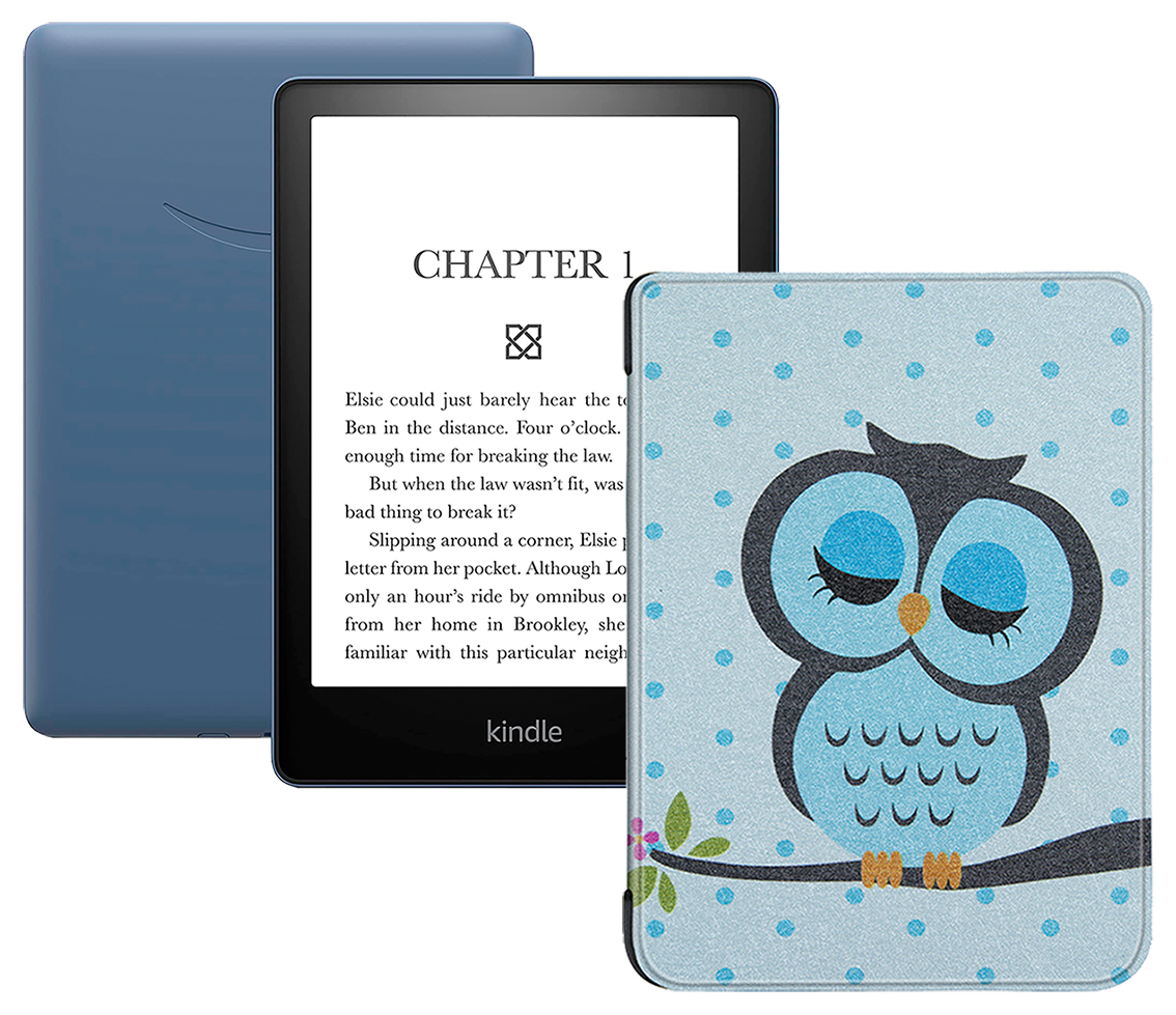 

Электронная книга Amazon Kindle PaperWhite 2021 16Gb Special Offer Denim с чехлом Owl, Белый;серый;синий, Kindle PaperWhite 2021 16Gb SO Denim с обложкой