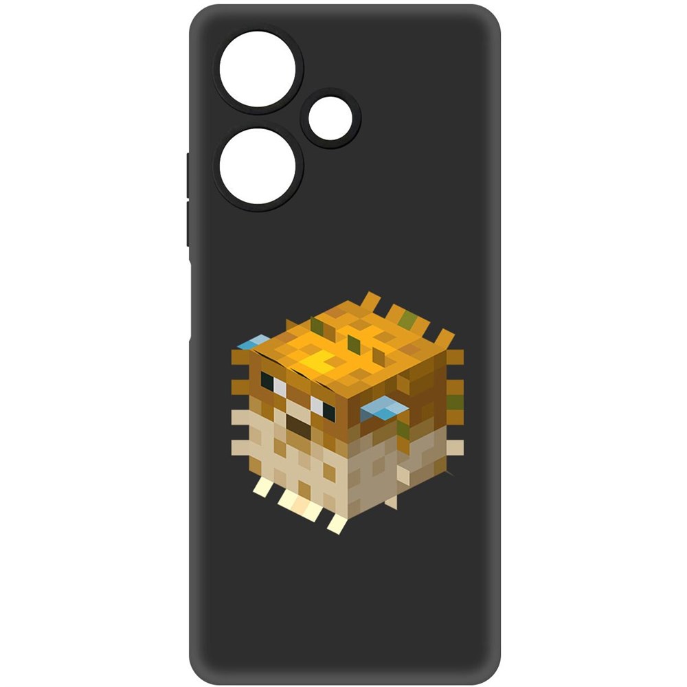 

Чехол-накладка Софт Minecraft-Иглобрюх для INFINIX Hot 30, Черный