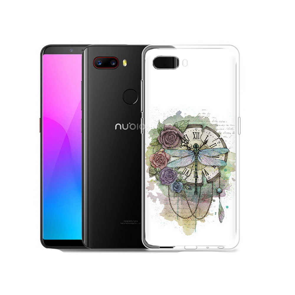 Чехол MyPads Tocco для ZTE Nubia Z18 старинные часы в цветах (PT115657.463.621)