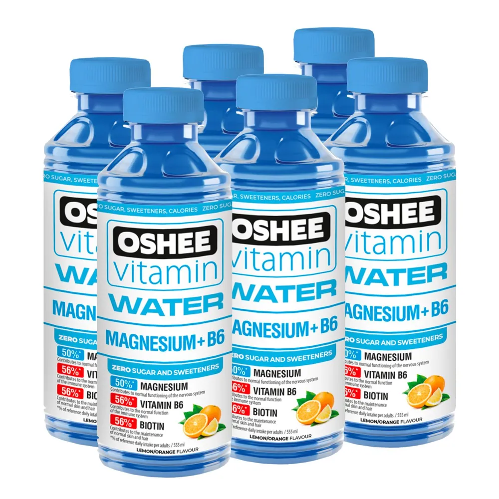 Вода витаминизированная Oshee лимон-апельсин с магнием, без сахара VITAMIN, 0,56 л х 6 шт