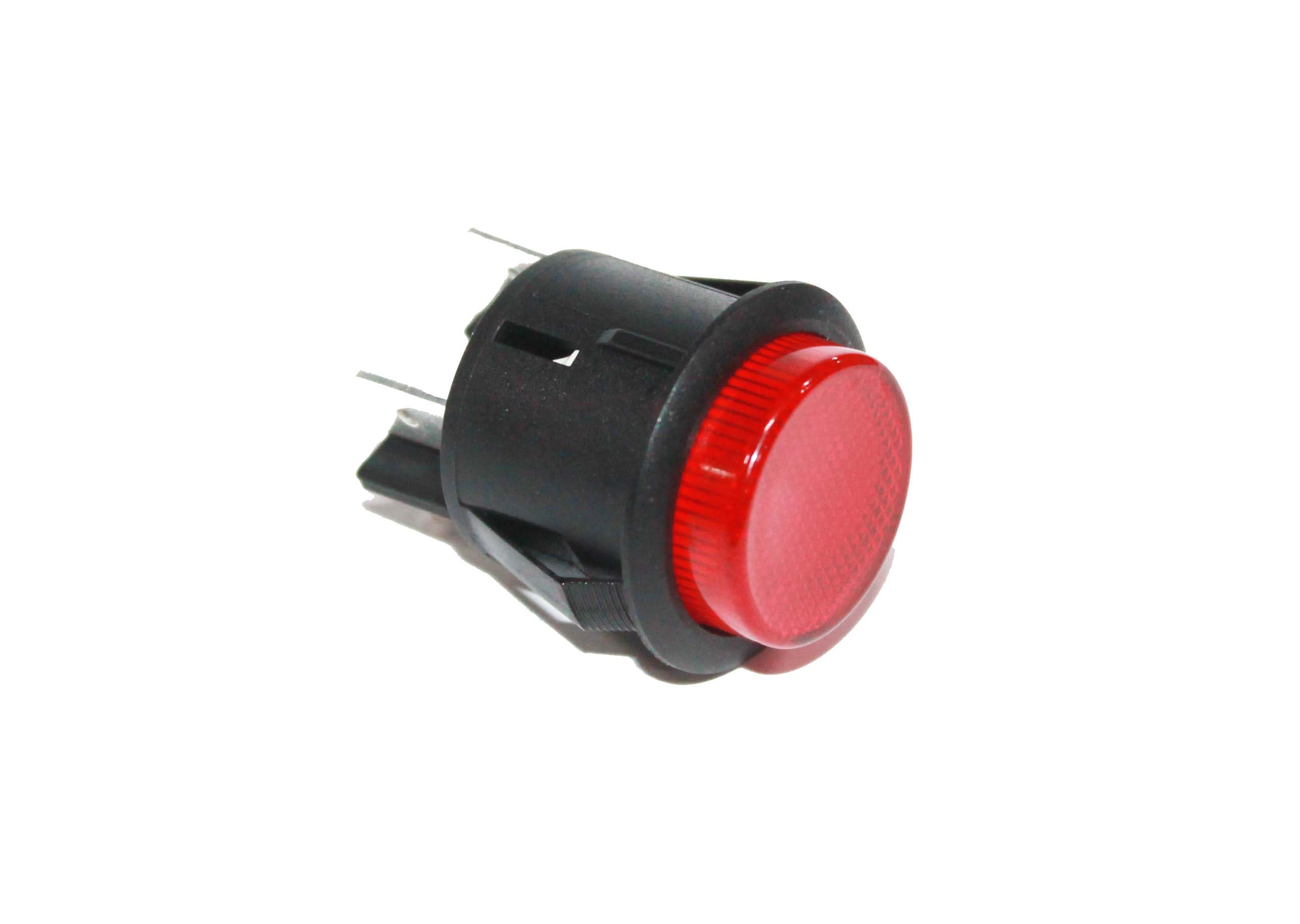 ВК кнопка ON OFF Автоэлектроника (2 х поз.) 12В 20А красный индикатор, без фиксации