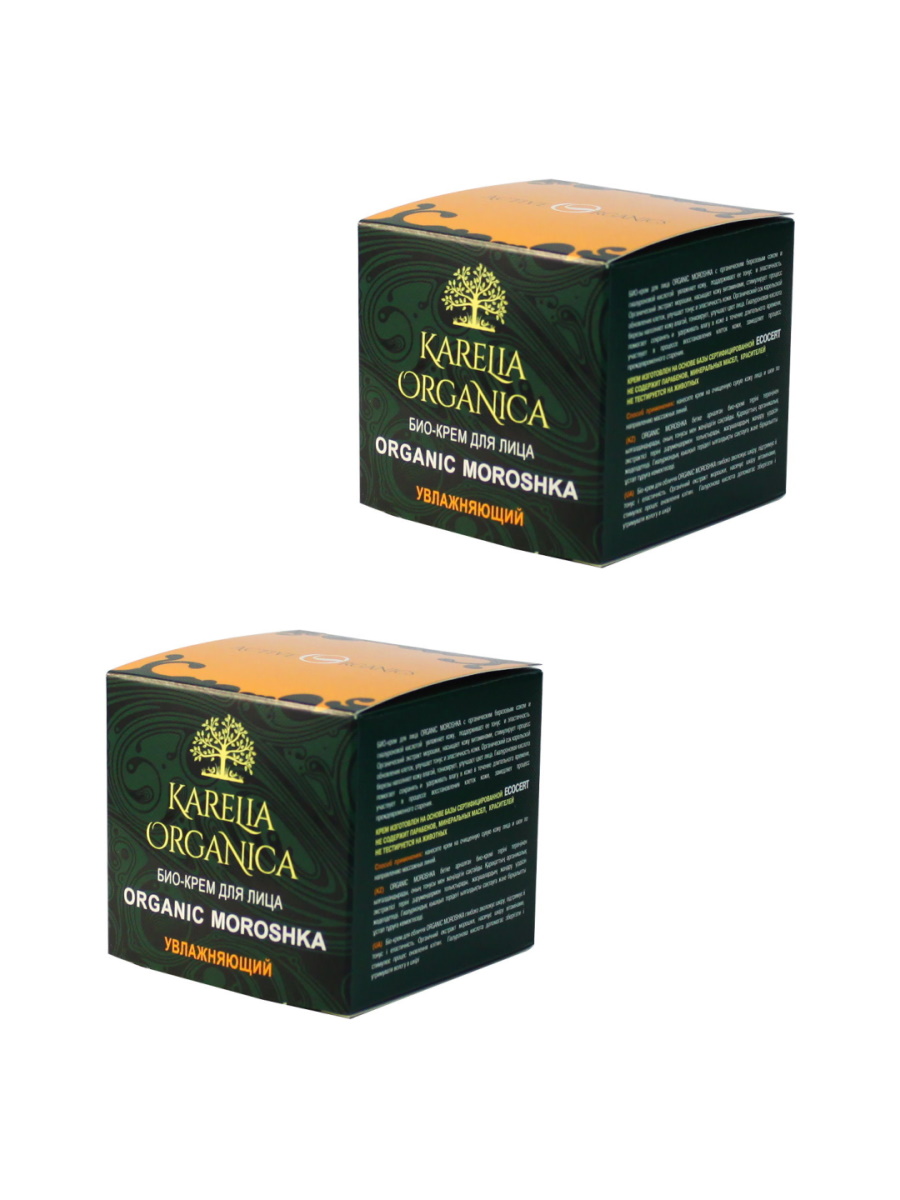 Комплект Био-крем для лица Karelia Organica Organic Moroshka Увлажняющий 50 мл х 2 шт