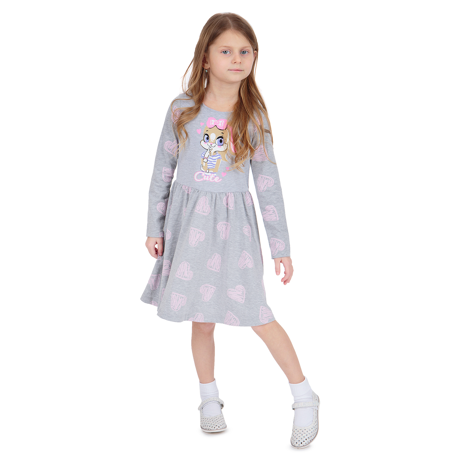 

Платье Leader Kids Зайка Лола серый р.98, GL001054594