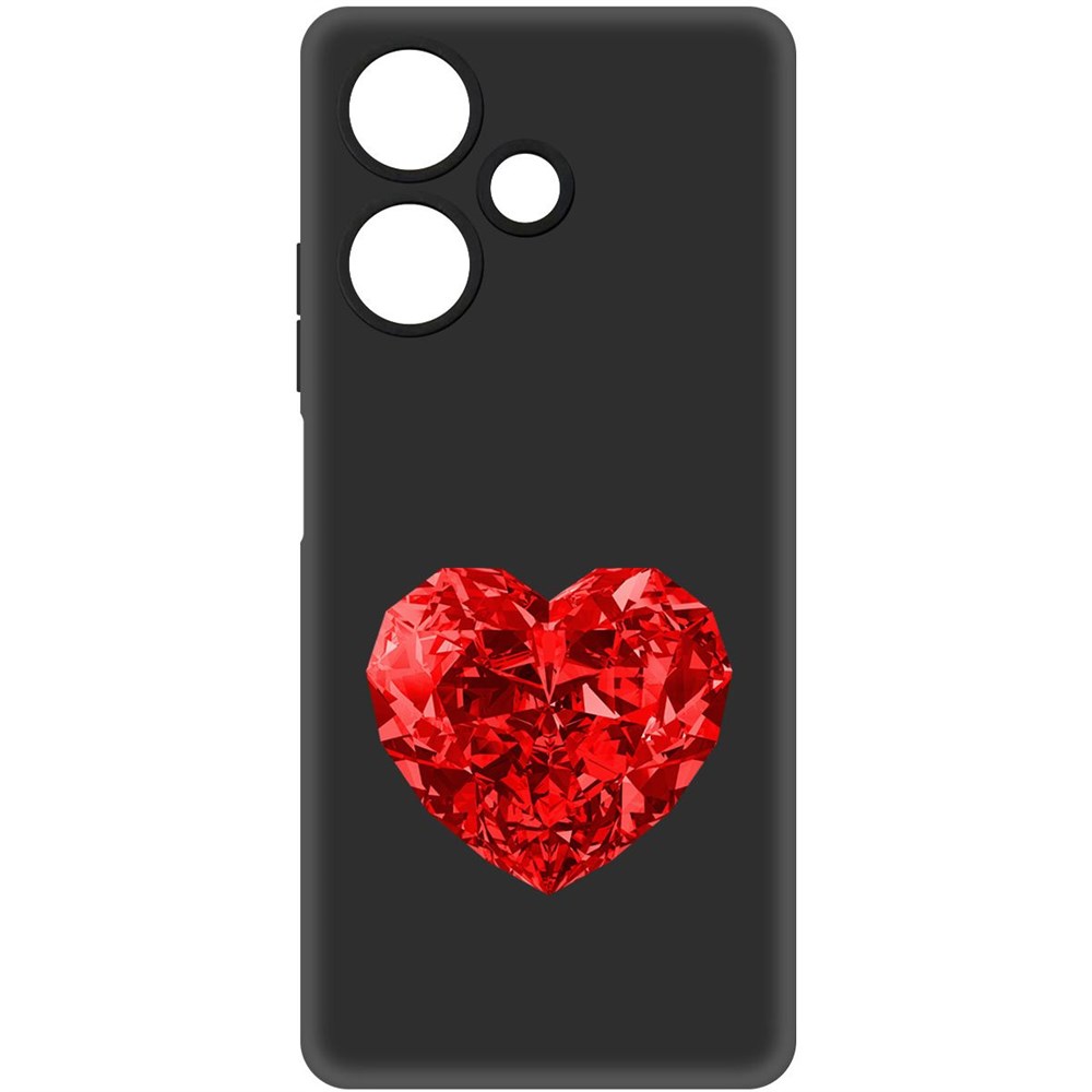 

Чехол-накладка Софт Рубиновое сердце для INFINIX Hot 30, Черный