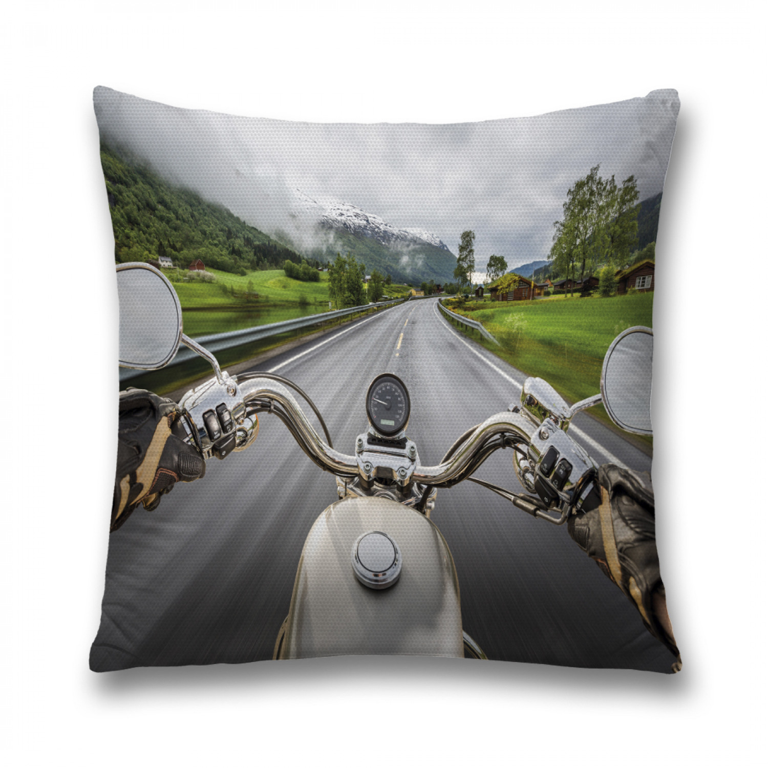 

Наволочка декоративная JoyArty "Мотоцикл на трассе" на молнии, 45x45 см, Серый, Мотоцикл на трассе