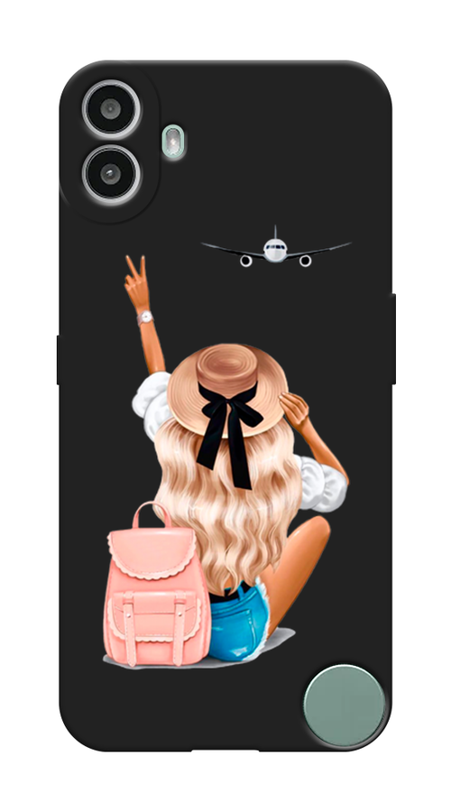 

Чехол Awog на CMF Phone 1 "Автостопом самолетом", Бежевый;белый, 3300452-1