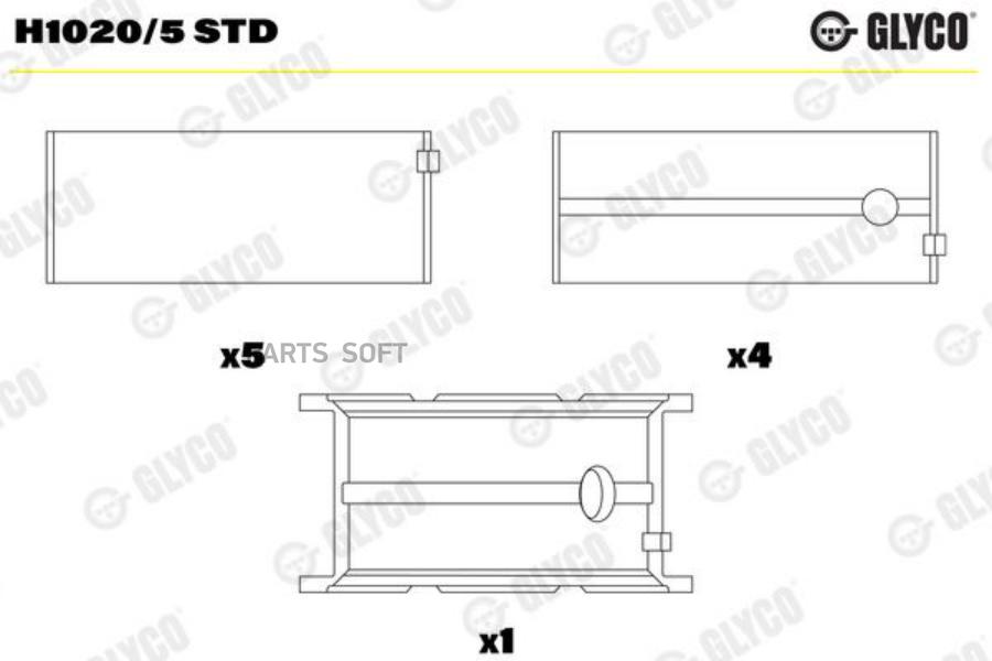 

Вкладкоренкомкт GLYCO H10205STD