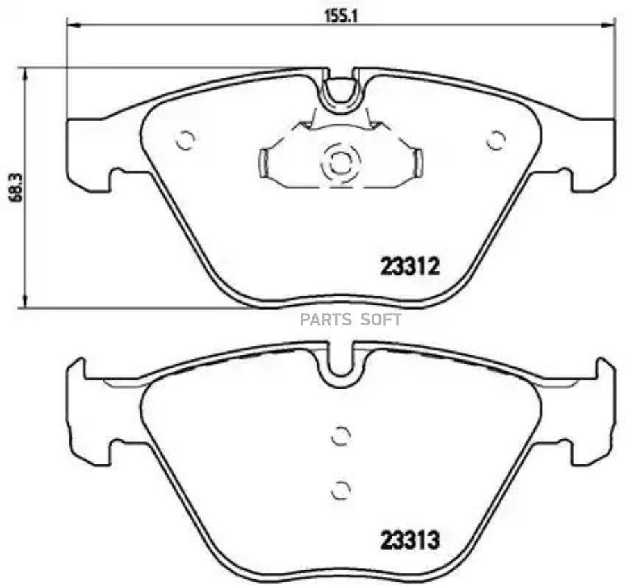 

Комплект тормозных колодок Brembo P06054