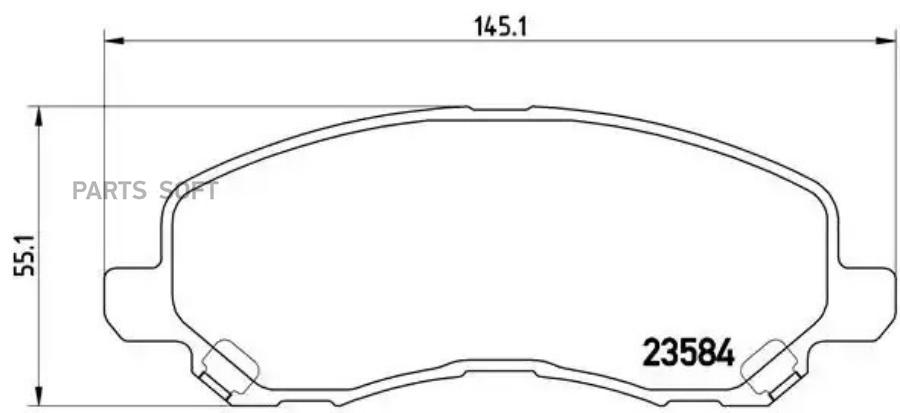 

Тормозные колодки brembo передние P54030