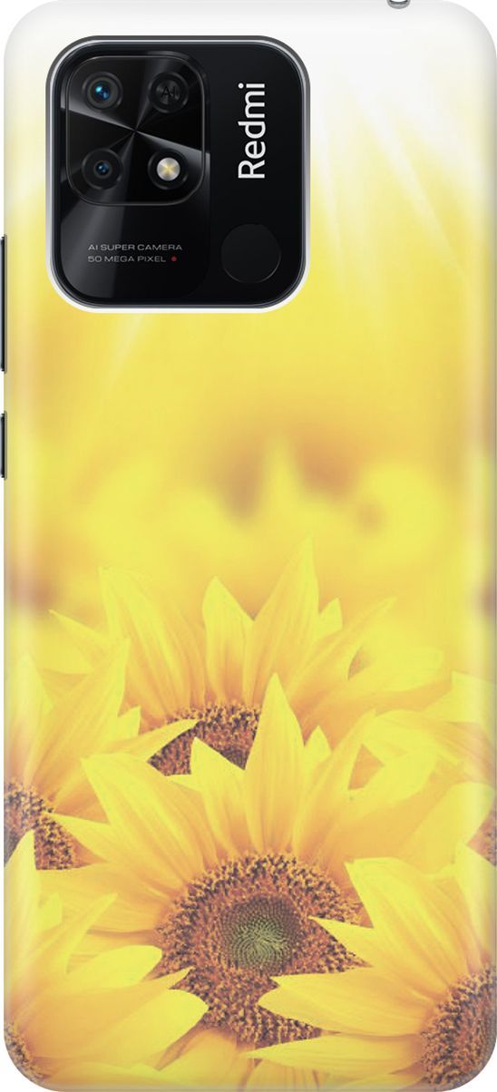 

Силиконовый чехол на Xiaomi Redmi 10C "Поле подсолнухов", Желтый;оранжевый, 5683
