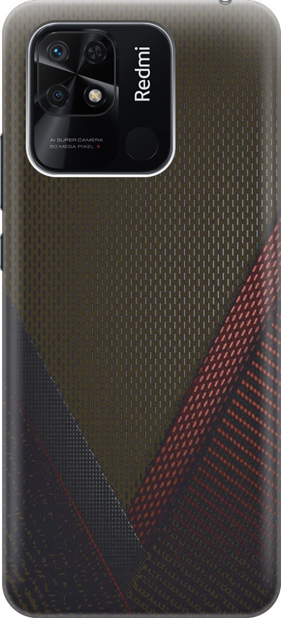 

Силиконовый чехол на Xiaomi Redmi 10C "Полотна", Красный;черный, 5683