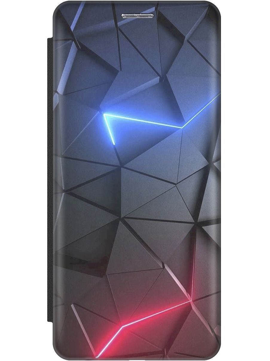 

Чехол-книжка на Xiaomi Mi Note 10 Lite "Графитовые грани" черный, Серый;синий, 8307