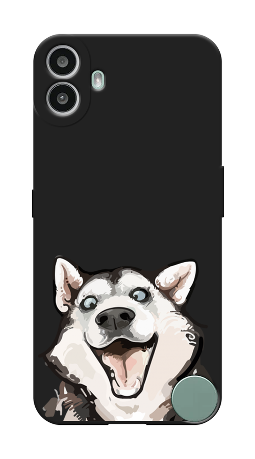 

Чехол Awog на CMF Phone 1 "Радостный хаски", Белый;голубой;черный, 3300452-1