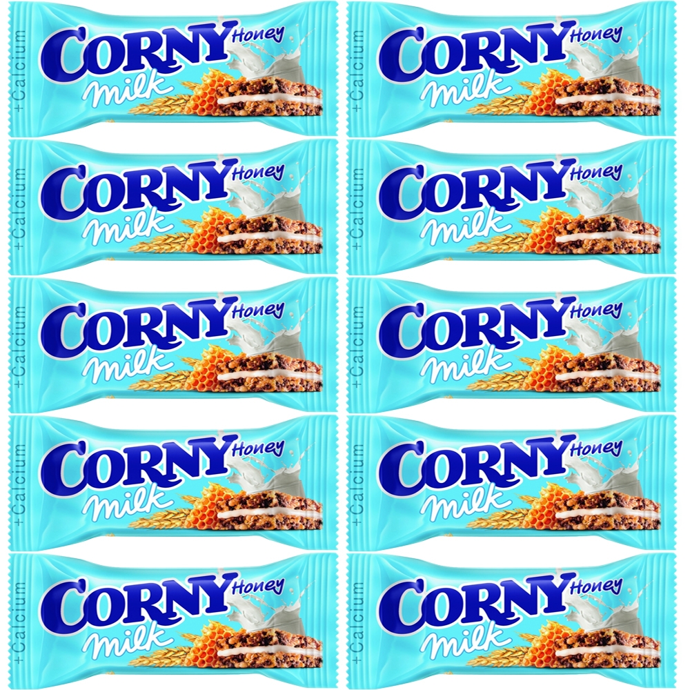 

Батончик злаковый Corny Milk с молоком и медом, 30 г 10 шт