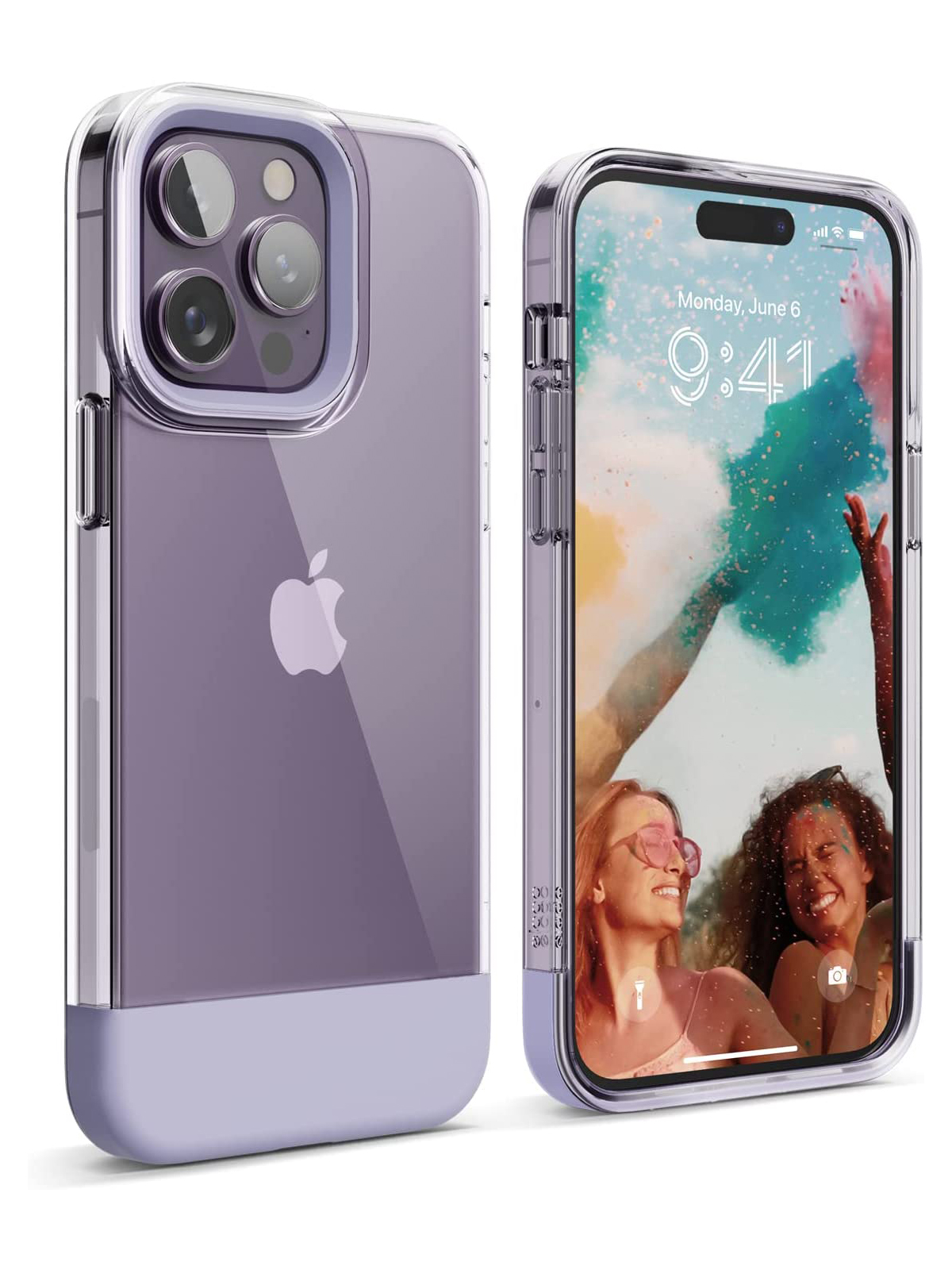 

Чехол Elago для iPhone 14 Pro Max GLIDE Clear/Purple, Прозрачный;фиолетовый, GLIDE