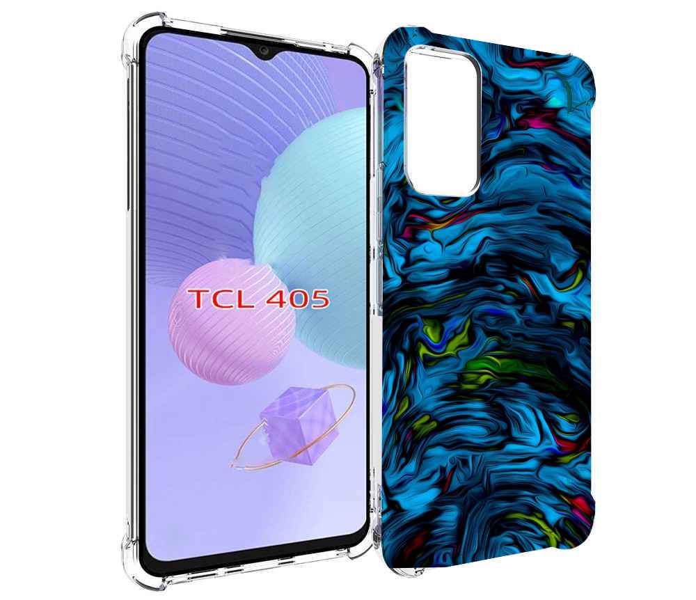 

Чехол MyPads голубая краска в темноте для TCL 405, Tocco