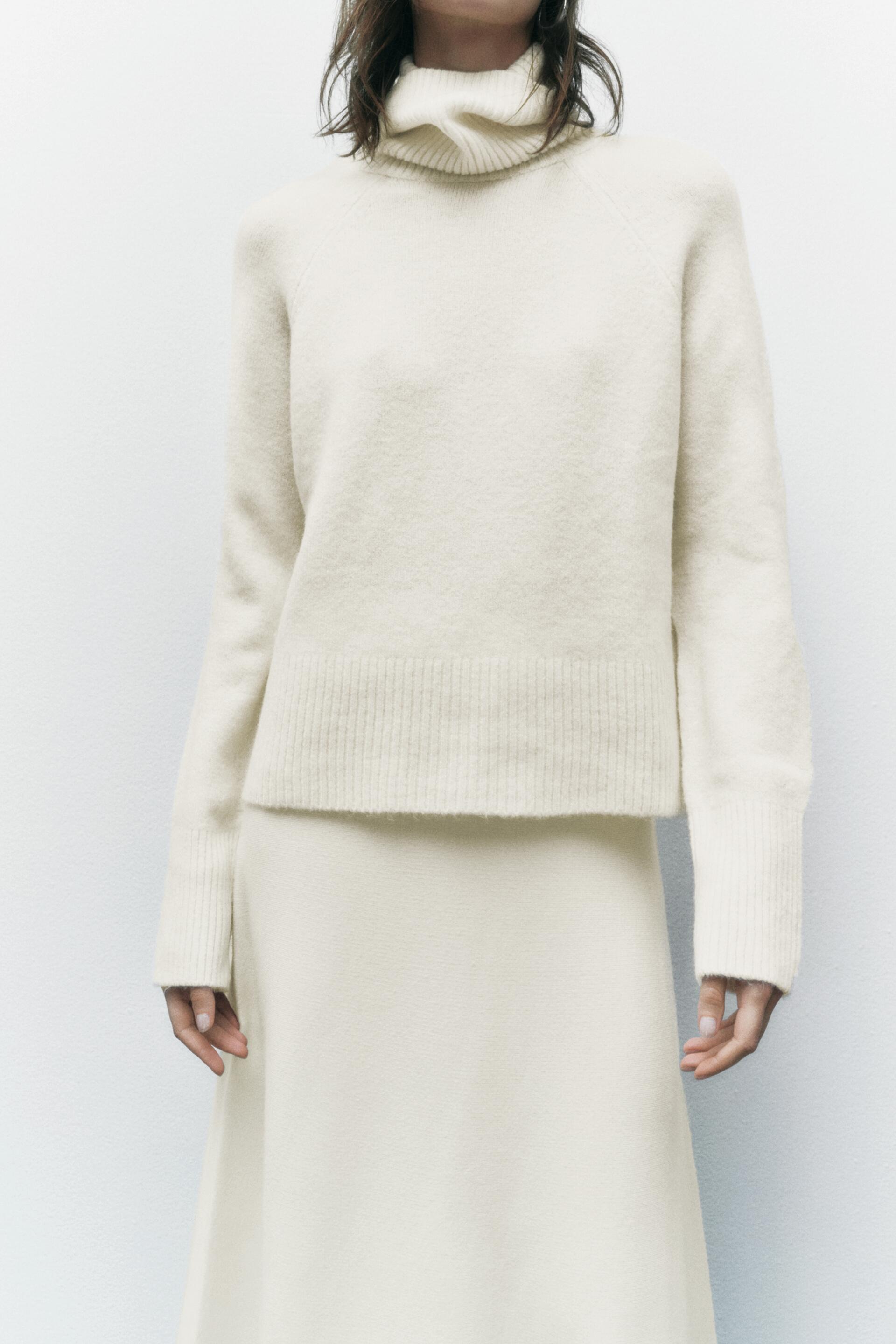 Свитер женский ZARA 01822123 белый XL (доставка из-за рубежа)
