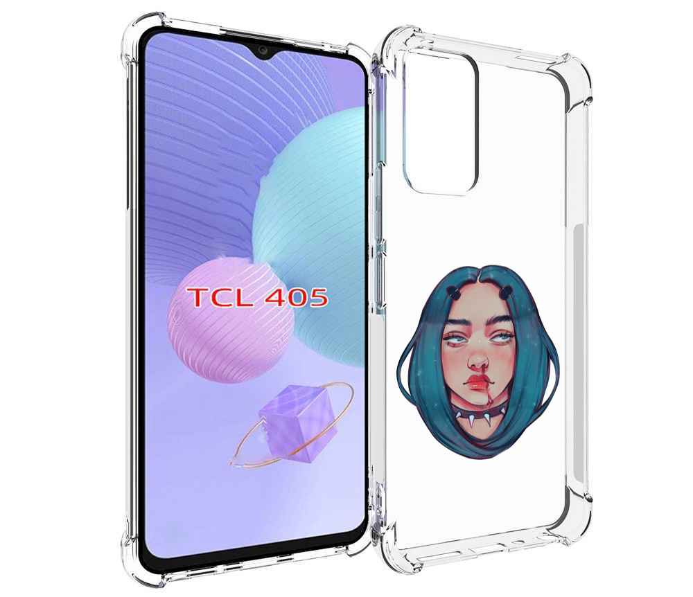 

Чехол MyPads грустная-девушка-с-синими-волосами для TCL 405, Tocco