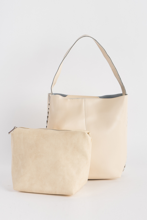 фото Комплект (сумка+косметичка) женский piove 2030, beige