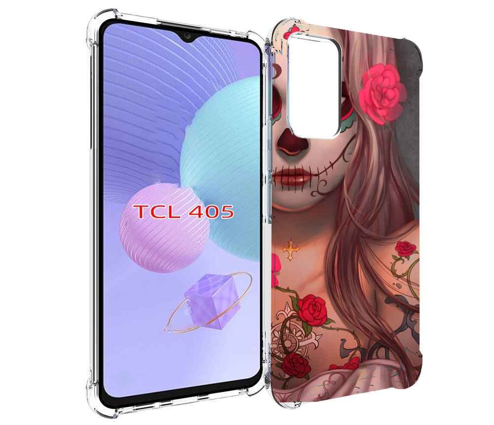 

Чехол MyPads девочка в рисунках для TCL 405, Tocco