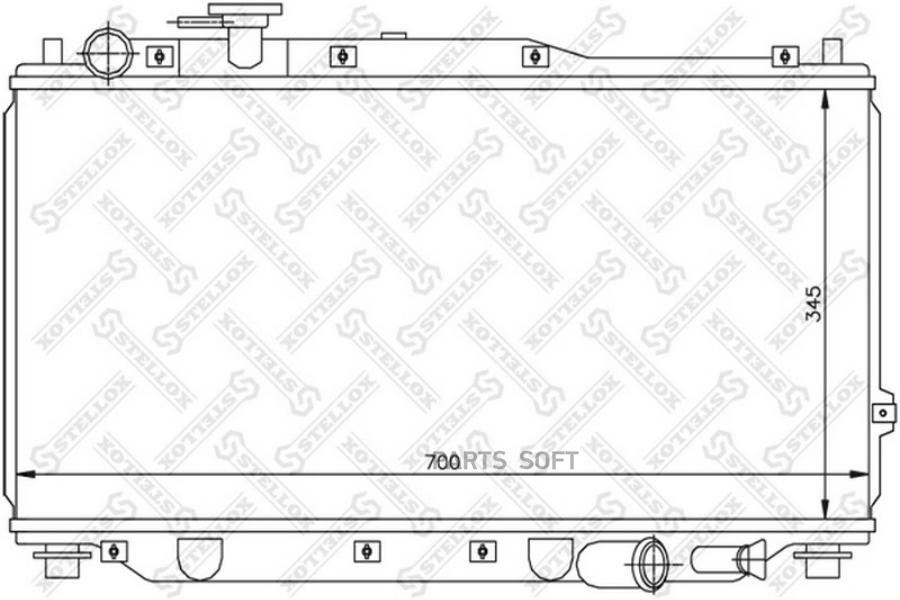 STELLOX Радиатор системы охлаждения KIA Sephia/Shuma 1.5-1.8 16V 95> 100053770272