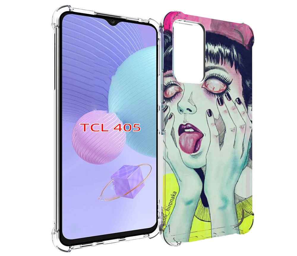 

Чехол MyPads девушка без зрачков для TCL 405, Tocco