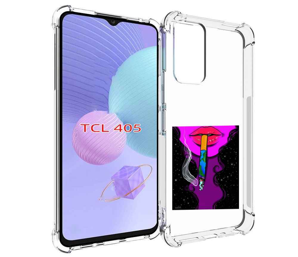 

Чехол MyPads девушка курит землю женский для TCL 405, Tocco
