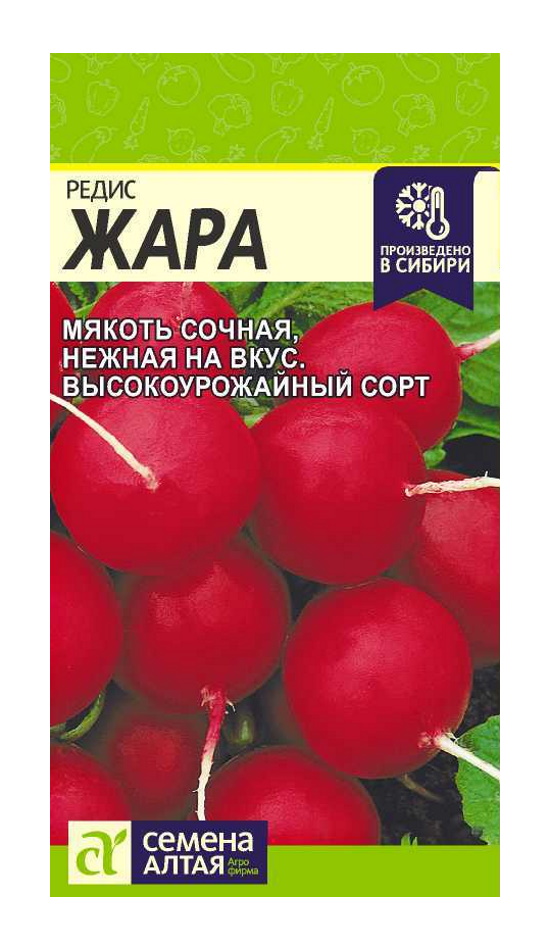 

Семена Редис Жара Семена Алтая 62802 2 гр., Семена Редис Жара Скороспелые 2 гр.