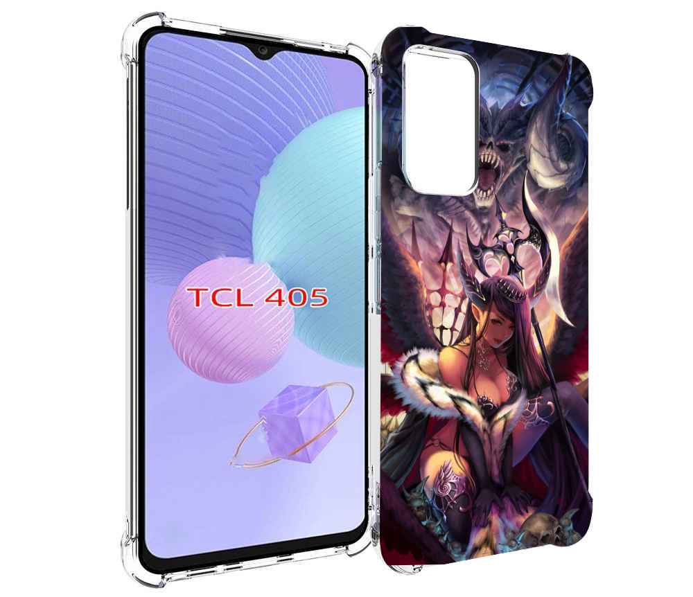 

Чехол MyPads девушка с демоном на фоне женский для TCL 405, Tocco