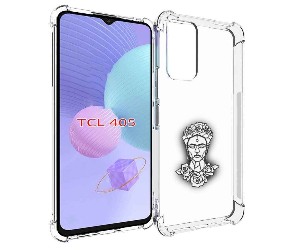 

Чехол MyPads девушка с цветами с гранями женский для TCL 405, Tocco