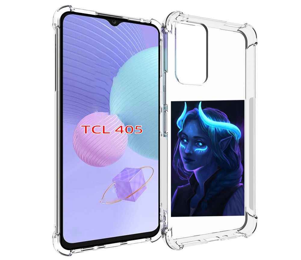 

Чехол MyPads девушка синяя ледяная женский для TCL 405, Tocco