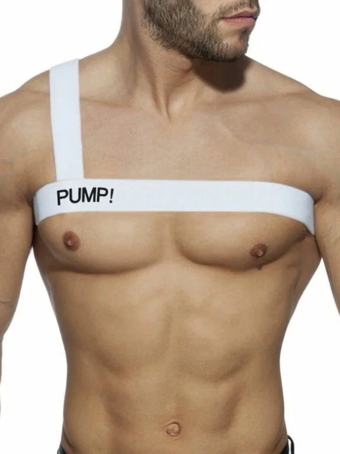 

Мужская портупея PUMP! PU5507, белая, р-р S-XXL, Белый, PU5507